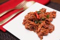 Spicy Dry Lamb Curry, Mutton Chukka Royalty Free Stock Photo